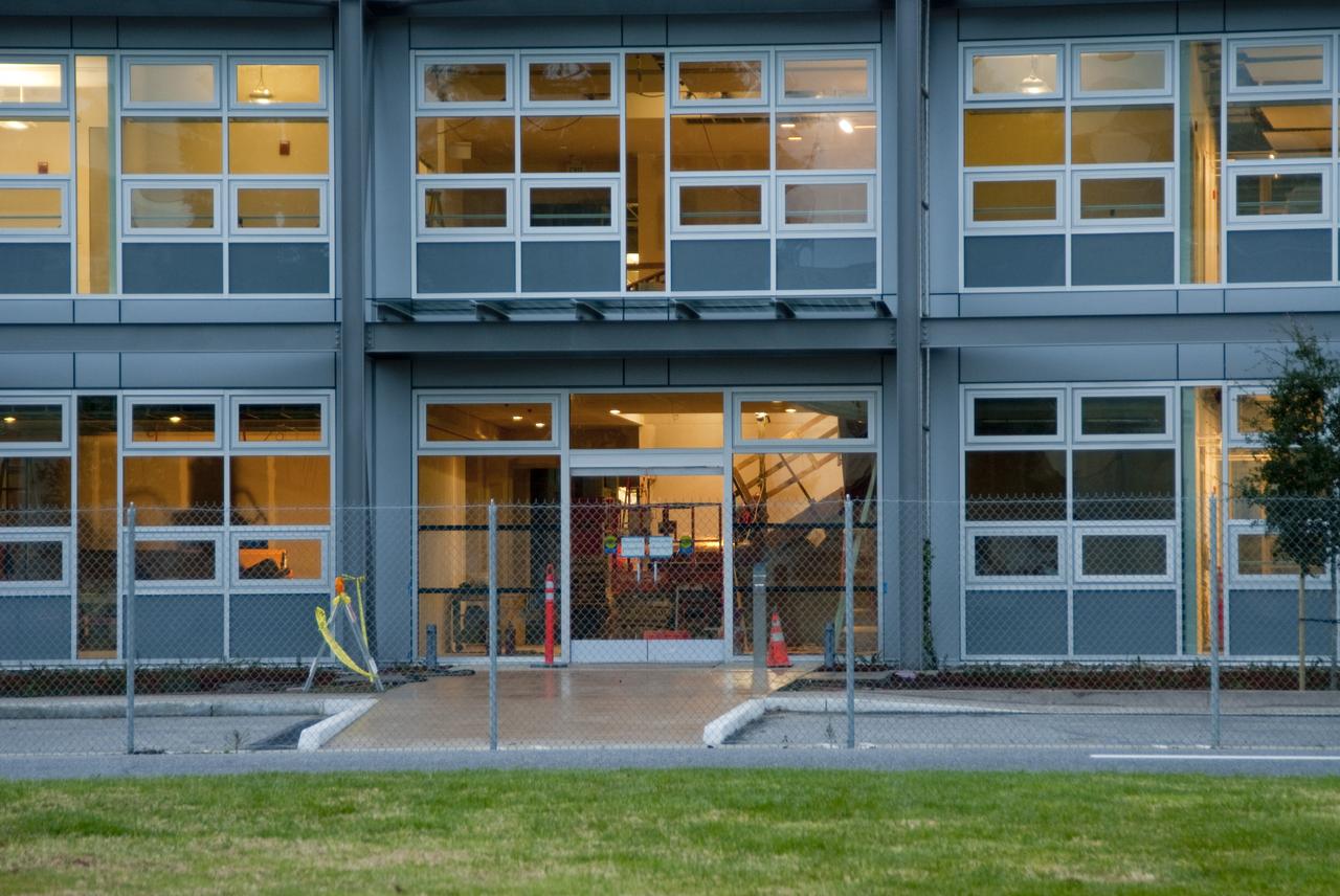 Construction of the new NASA Ames Green Building dubbed Sustainability Base located on the Ames Research Center campus at Moffett Field, CA. early morning