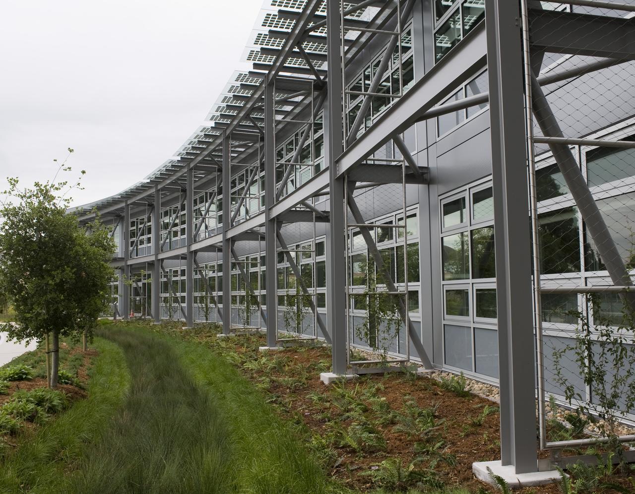 Construction of the new NASA Ames Green Building dubbed Sustainability Base located on the Ames Research Center campus at Moffett Field, CA.