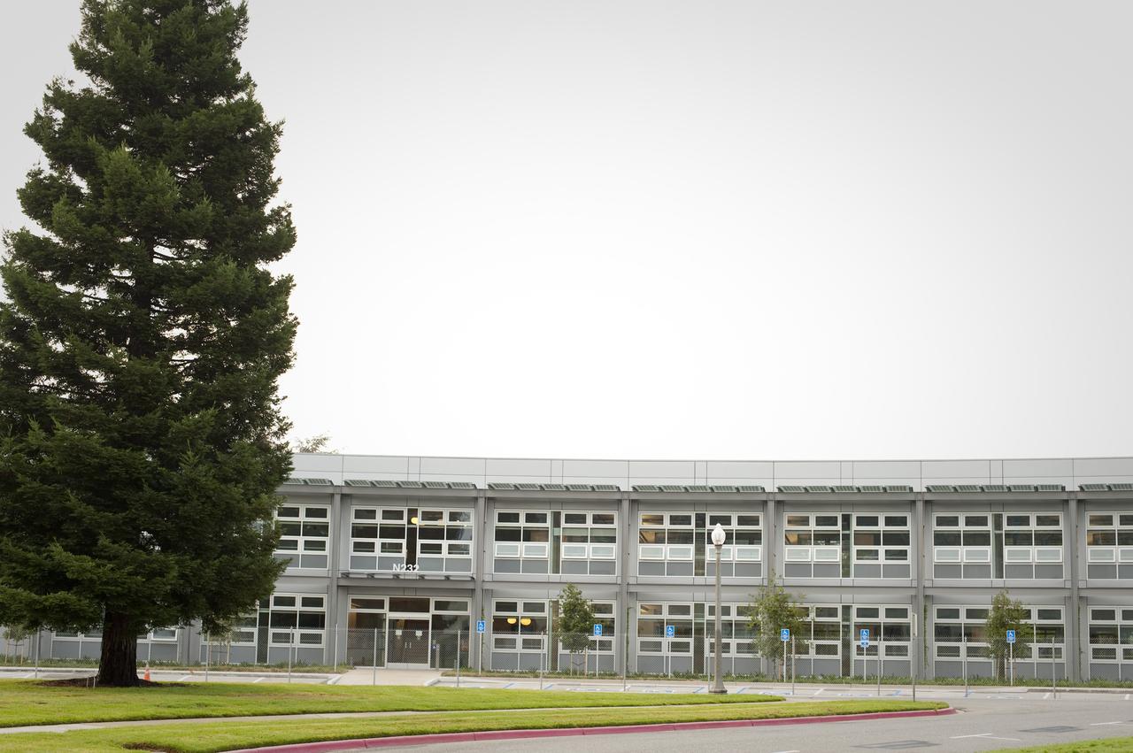 Construction of the new NASA Ames Green Building dubbed Sustainability Base located on the Ames Research Center campus at Moffett Field, CA. exterior views of building and landscaping