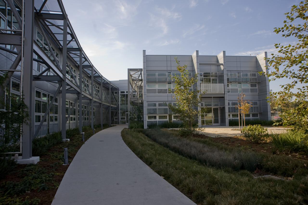 Courtyard at back of building.