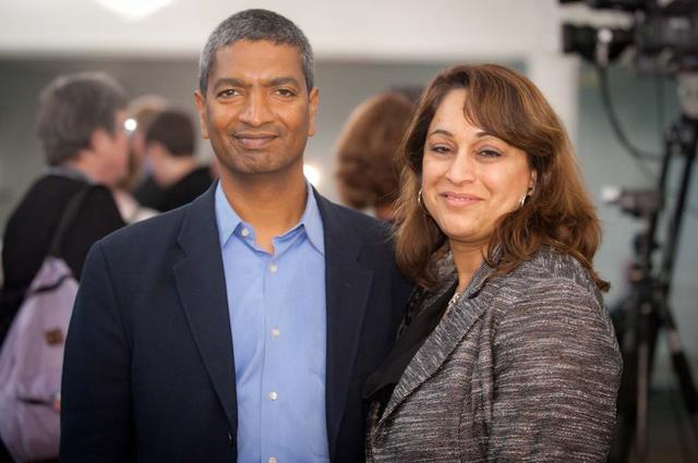 NRP Exploration Lecture: 'BloomBox' Bringing NASA Technology Down to Earth by  Bloom Energy CEO, Principal and Co-founder Dr. KR Sridhar.Shown here with Mejghan K Haider, Chief of Business Development, NASA Research Park Office