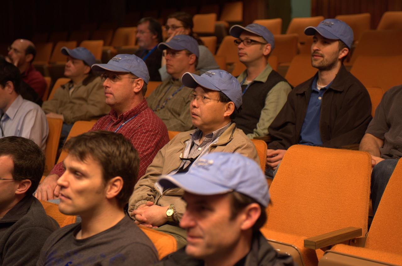 Kepler team members at press event and doing media interviews.