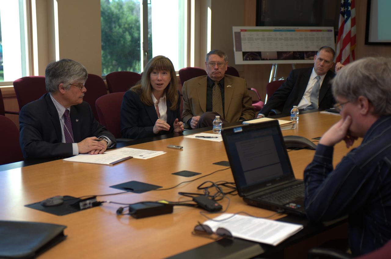 NASA Deputy Administrator Lori Garver visits Ames for a employee all-hands and press briefing during Budget 2012 rollout week.
