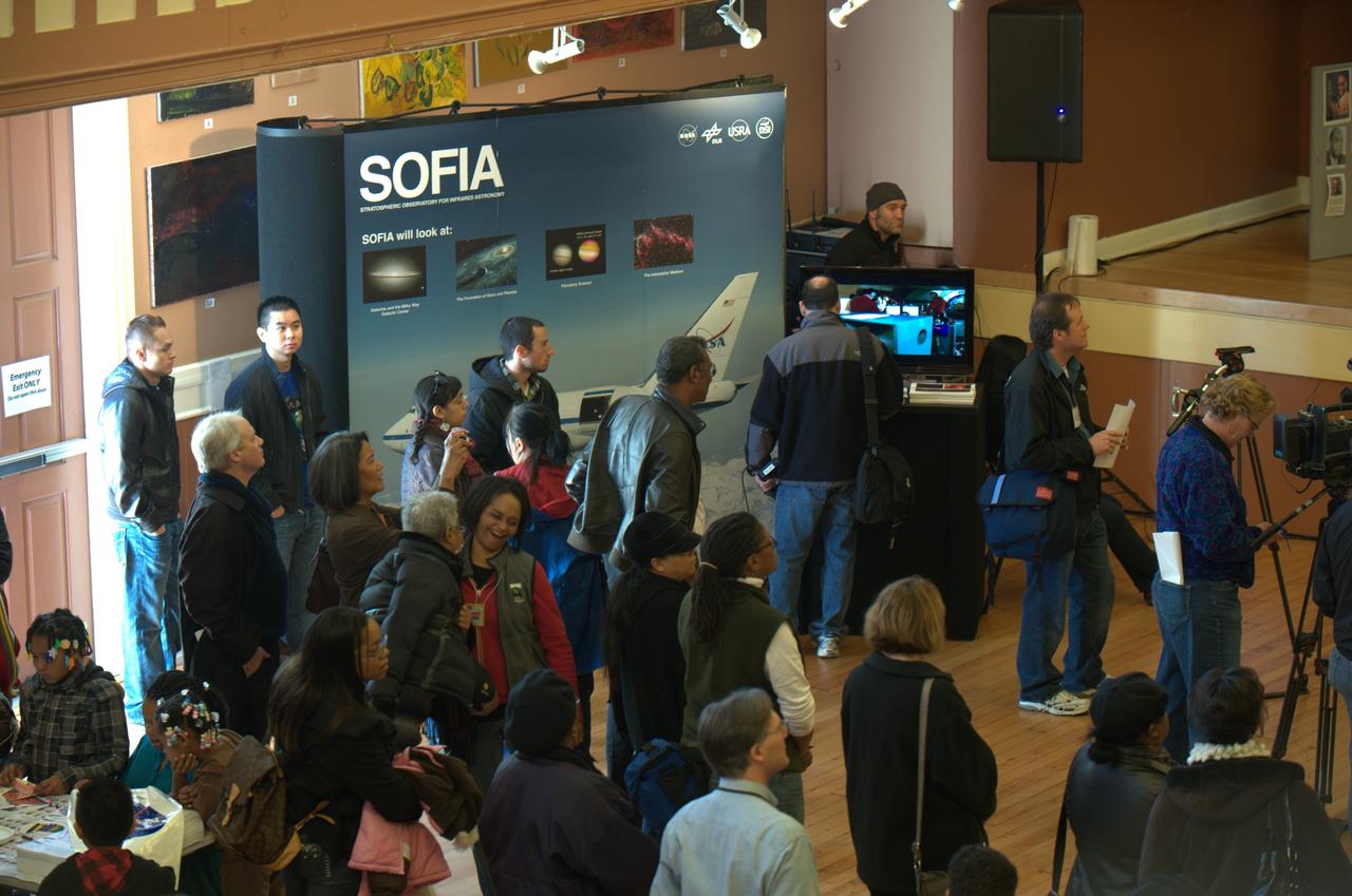 10th Anniversary of Reachout for the Rainbow after School Science Festival highlighting NASA Ames and the Traveling Space Museum exhibits and activities at the South San Francisco Bayview Opera House.