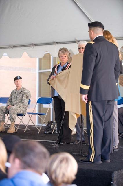 New Armed Forces Reserve Center & 63rd Regional Support Command Headquarters, Moffett Field, CA ribbon cutting ceremonies and dedication of the United States Armed Forces Center is memorialized in honor of Sgt James Wilkowski.