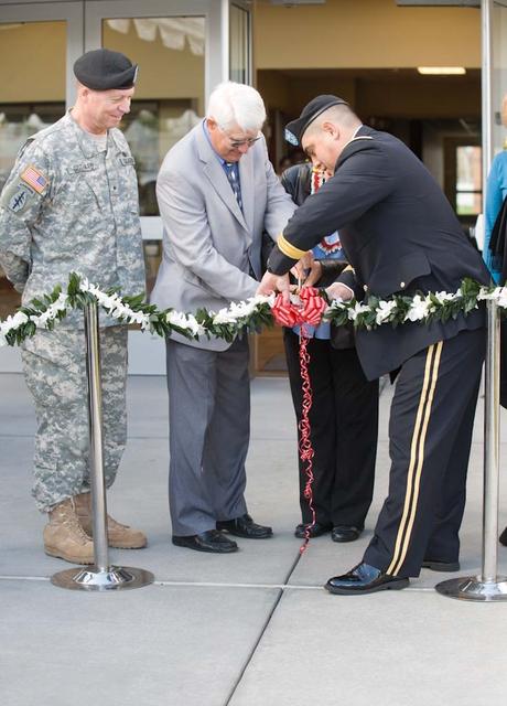 New Armed Forces Seserve Center & 63rd Regional Support Command Headquarters, Moffett Field, CA ribbon cutting ceremonies.