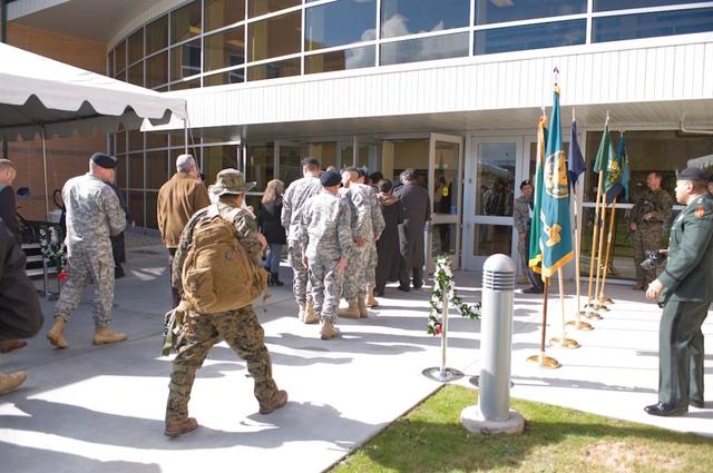 New Armed Forces Seserve Center & 63rd Regional Support Command Headquarters, Moffett Field, CA ribbon cutting ceremonies.