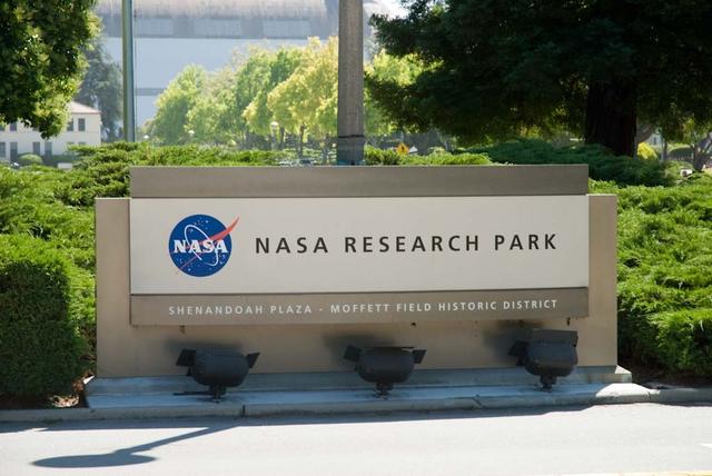 NASA Research Park (NRP) shenandoah Plaza Historic Buildings at Moffett Federal Airfield, CA NRP sign at the Shenandoah Plaza entrance taken by Photo summer student Shashank