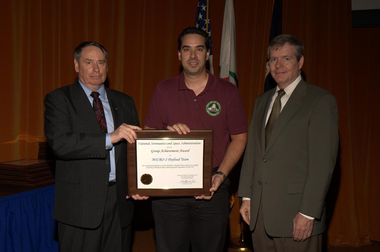 NASA Honor awards 2011 Louie T. Luzod, accepting MICRO-@ Payload Team