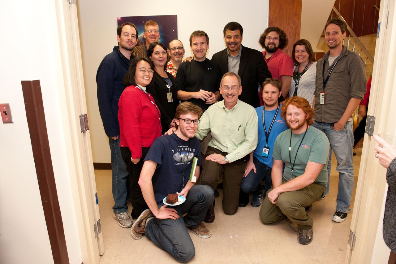 Neil DeGrasse Tyson, Astrophysicist with Hayden Planetarium, the American Museum of Natural History, visits the Ames Kepler Science Team during the 1000 days since Launch Review.