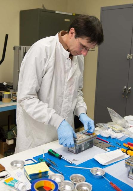 TROPI Seed Growth-1 payload (will fly to ISS on Space X 2)  with Reinhard Born, Astrium Space Transportaton, Friedrichshafen, Germany - Europeon Modular Culitivation System Payload Engineering Manager