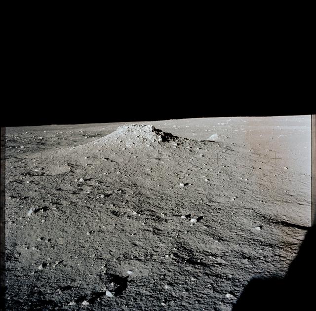 NASA image: Apollo 12 Mission image - View of lunar surface mound 