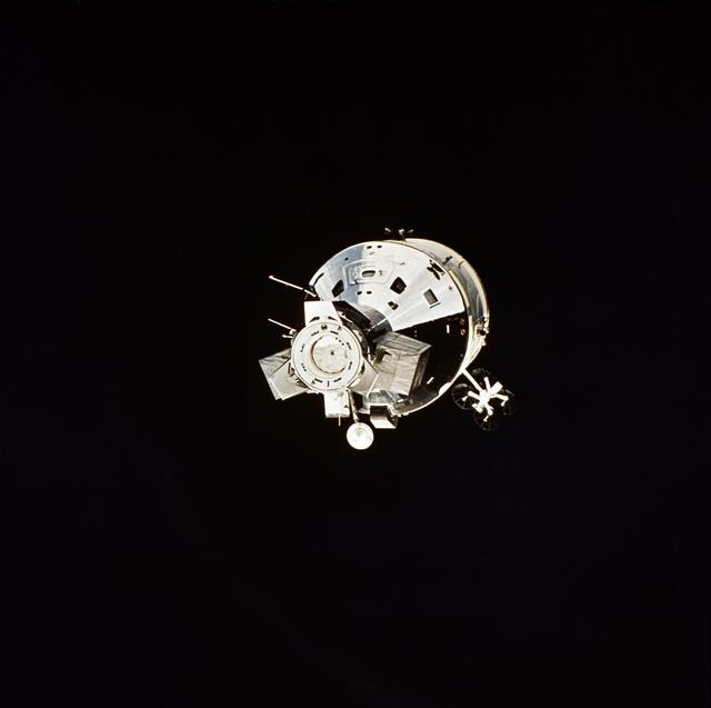 American Apollo spacecraft as seen from Soviet Soyuz spacecraft in orbit
