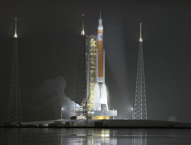 NASA’s Evolved SLS Block 1B Crew Rocket - Night Launch