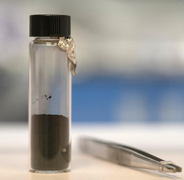 Vial with Sample of Asteroid Bennu