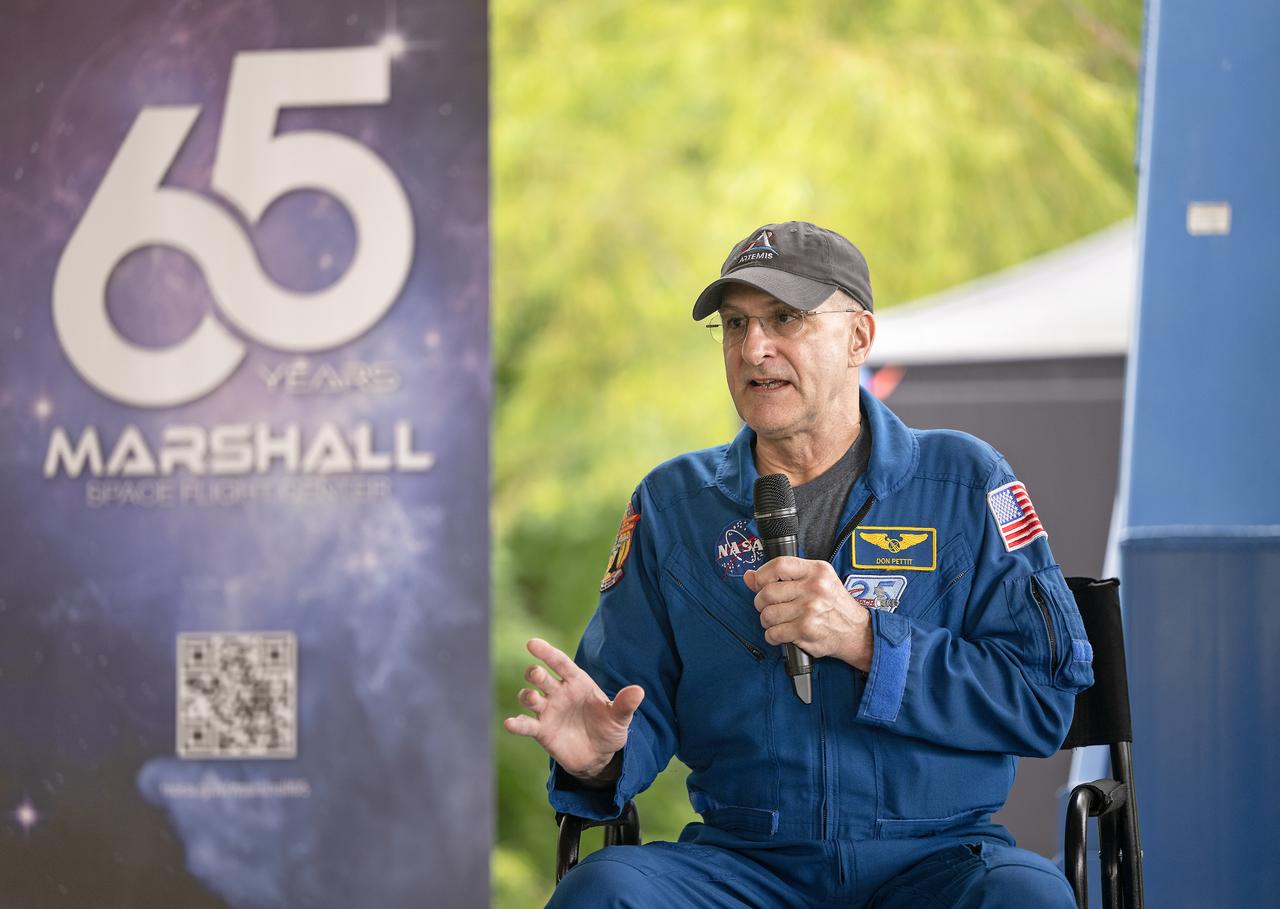NASA’s Marshall Space Flight Center celebrated the 65th anniversary of its founding on July 19, 2025, with a free, public celebration at The Orion Amphitheater in Huntsville, Alabama. Thousands of team members, families, and “Rocket City” residents took part, enjoying live music, games, food, and exhibits commemorating Marshall’s legacy of ingenuity and service to the U.S. space program. During a program for the celebration, guests heard remarks from Joseph Pelfrey, director of NASA Marshall, Huntsville Mayor Tommy Battle, and Kamerra Liles, assistant general manager of The Orion Amphitheater, followed by Pelfrey sharing a new video overview about Marshall. The program continued with a video presentation from NASA astronauts from the Expedition 72 crew – which contributed more than 1,000 total hours of scientific studies on plant growth, stem cell growth for treating diseases, the resilience of microorganisms to the harsh space environment, and more on the International Space Station. NASA astronauts Suni Williams and Don Pettit, who served as space station commander and flight engineer, respectively, shared their experiences in space with the community and told the audience how vital Marshall’s on the ground support was to their mission success. Marshall has shaped and expanded human space exploration every decade since the NASA center opened its doors on July 1, 1960. The center’s civil service and contract workers built the nation’s flagship rockets, from the Saturn V to the SLS (Space Launch System), managed the space shuttle propulsion program, delivered the Chandra X-ray Observatory and critical elements of the International Space Station to orbit, and continue to spearhead numerous advances in science and engineering.
