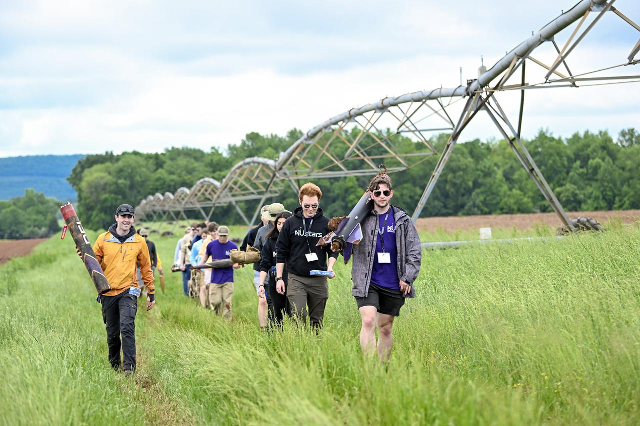 Over than 980 middle school, high school, and college students from across the nation launched more than 40 high-powered rockets just north of NASA’s Marshall Space Flight Center in Huntsville, Alabama. This year marked the 25th anniversary of the competition. To compete, students follow the NASA engineering design lifecycle by going through a series of reviews for nine months leading up to launch day.   Each year, a payload challenge is issued to the university teams, and this year’s task took inspiration from the agency’s Artemis missions, where NASA will send astronauts to explore the Moon for scientific discovery, economic benefit, and to build the foundation for the first crewed missions to Mars. Teams were challenged to include “reports” from STEMnauts, non-living objects representing astronauts. The STEMnaut “crew” had to relay real-time data to the student team’s mission control, just as the Artemis astronaut crew will do as they explore the lunar surface.    To learn more, visit: www.nasa.gov/studentlaunch.  