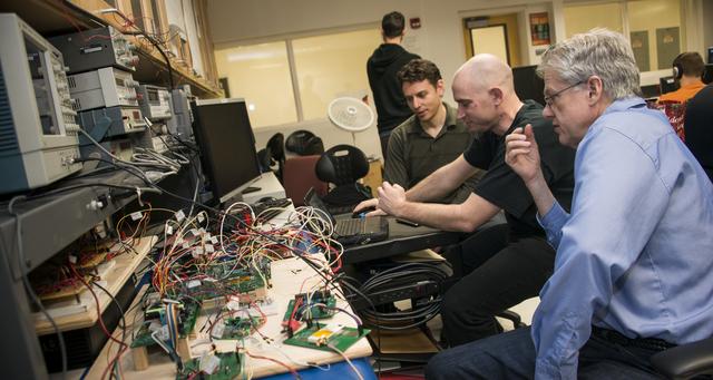 NASA image: CSUNSat-1 Team working on their CubeSat at California State University Northridge