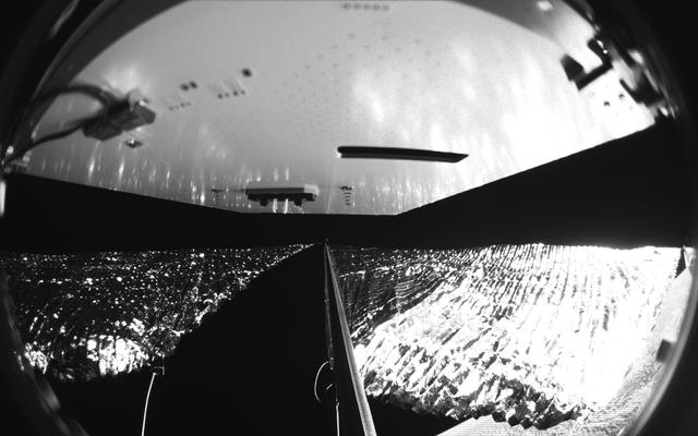 NASA image: Advanced Composite Solar Sail System (ACS3) Onboard View of Sail/Boom During Unfurling