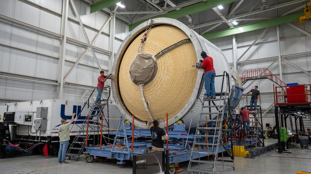 NASA image: NASA SLS Upper Stage Prepped for Shipment to Space Coast