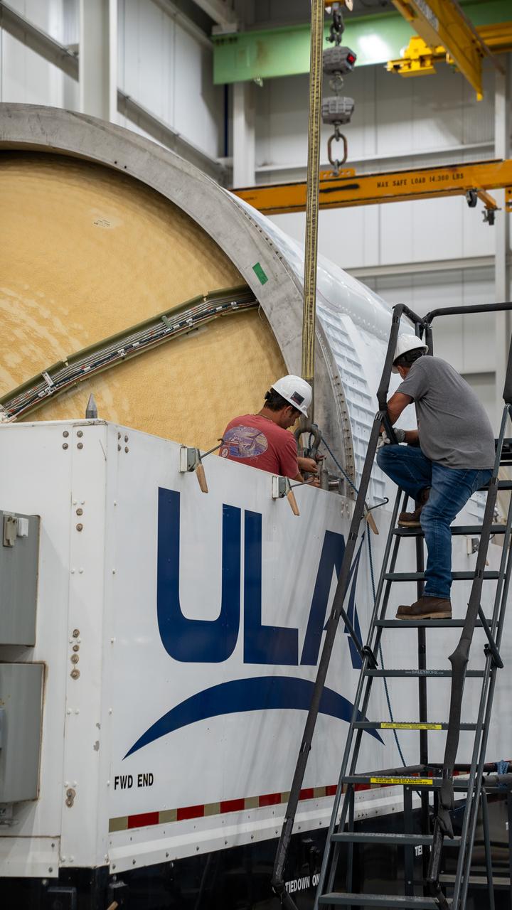These images and videos show how crews in Alabama prepared the ICPS (interim cryogenic propulsion stage) for NASA’s SLS (Space Launch System) rocket for shipment to Florida between July 29-31. The ICPS in the photos and videos will help power NASA’s Artemis III mission to the Moon. The SLS upper stage is manufactured by United Launch Alliance at its facility in Decatur. Its RL10 engine is produced by Aerojet Rocketdyne, the SLS engines lead contractor, in West Palm Beach, Florida. ULA is working with Boeing, the SLS core stage and exploration upper stage lead contractor, to develop ICPS. ULA’s R/S RocketShip is transporting the flight hardware to its sister facility in Florida near NASA’s Kennedy Space Center for final checkouts. The ICPS for Artemis III is the last of its kind as SLS transitions to its next, more powerful Block 1B configuration with an upgraded upper stage beginning with Artemis IV.  NASA is working to land the first woman and first person of color on the Moon under Artemis. SLS is part of NASA’s backbone for deep space exploration, along with Orion and the Gateway in orbit around the Moon. SLS is the only rocket that can send Orion, astronauts, and supplies to the Moon in a single mission. 