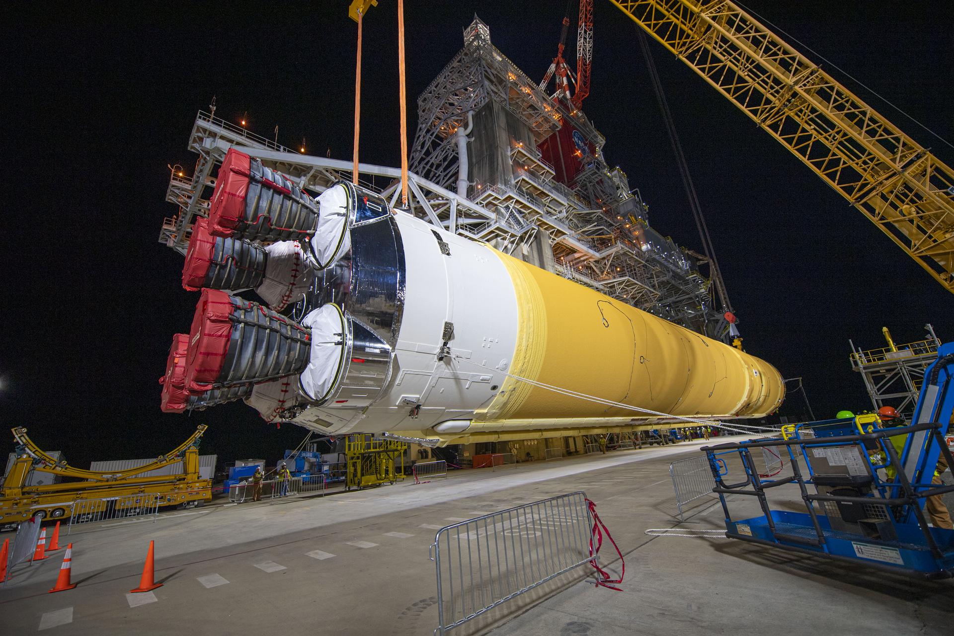 Photo from SLS Core Stage Installation