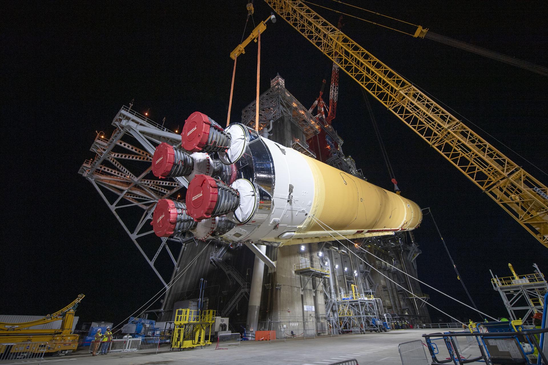 Photo from SLS Core Stage Installation