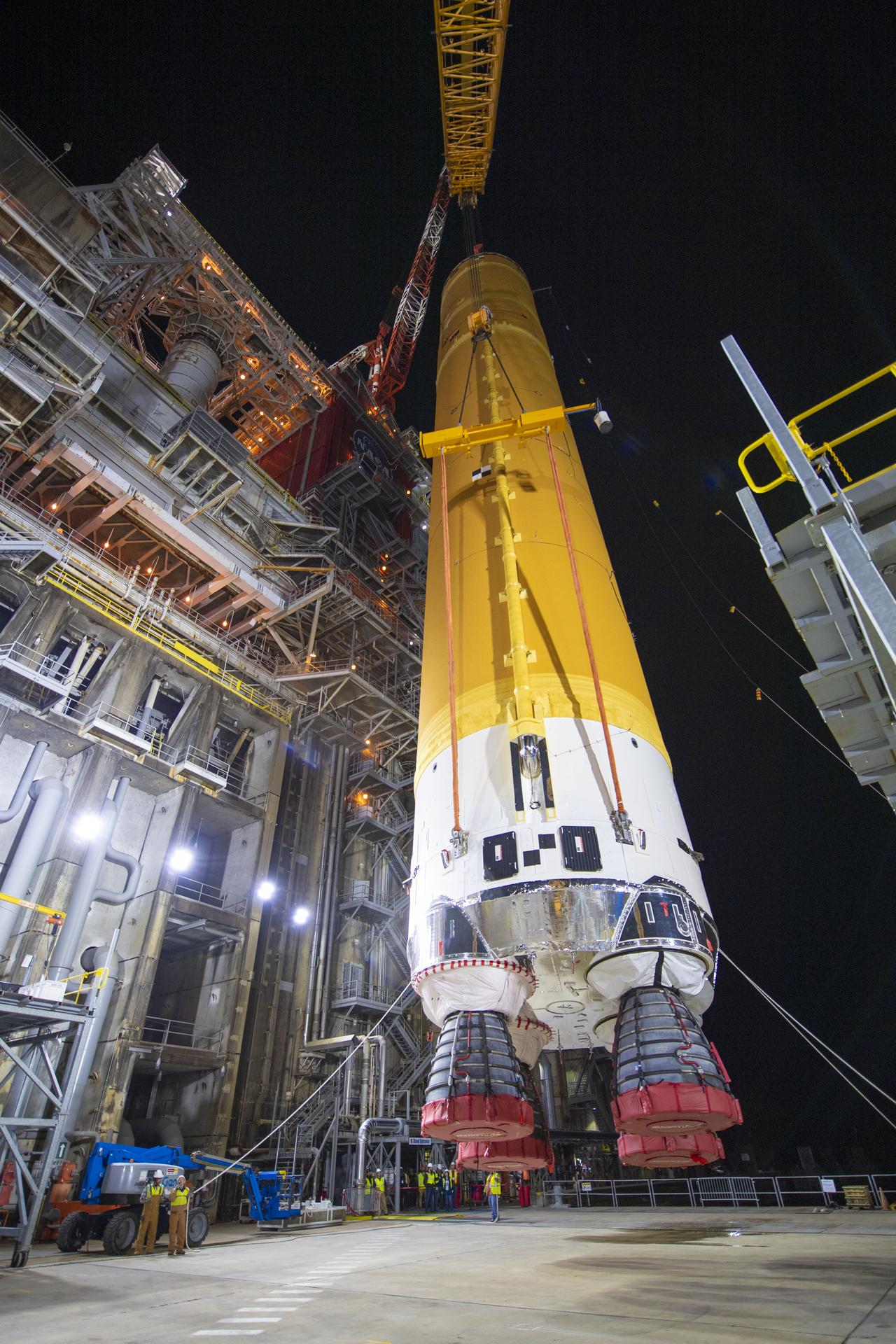 Photo from SLS Core Stage Installation