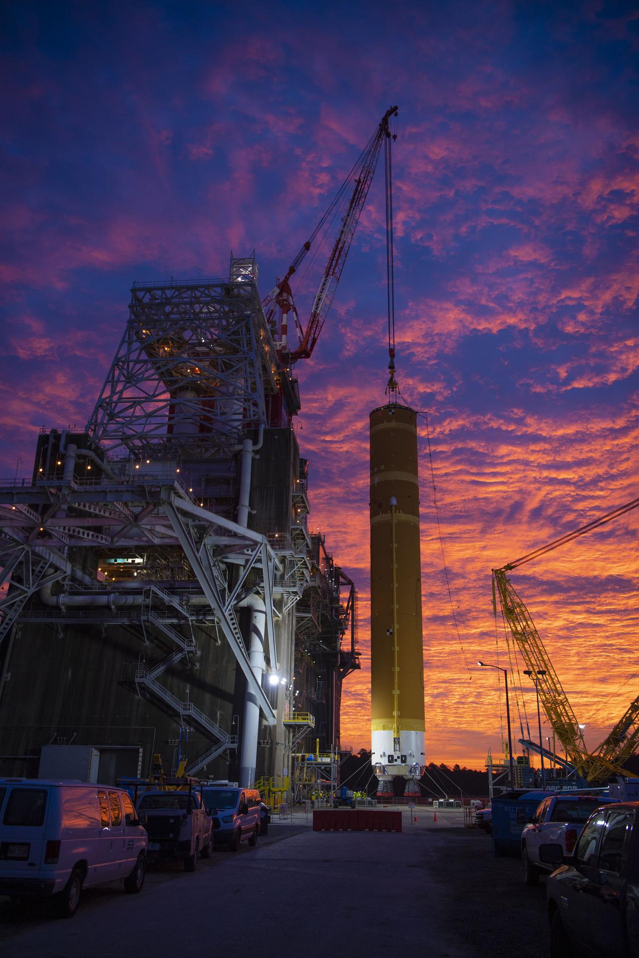 Photo from SLS Core Stage Installation