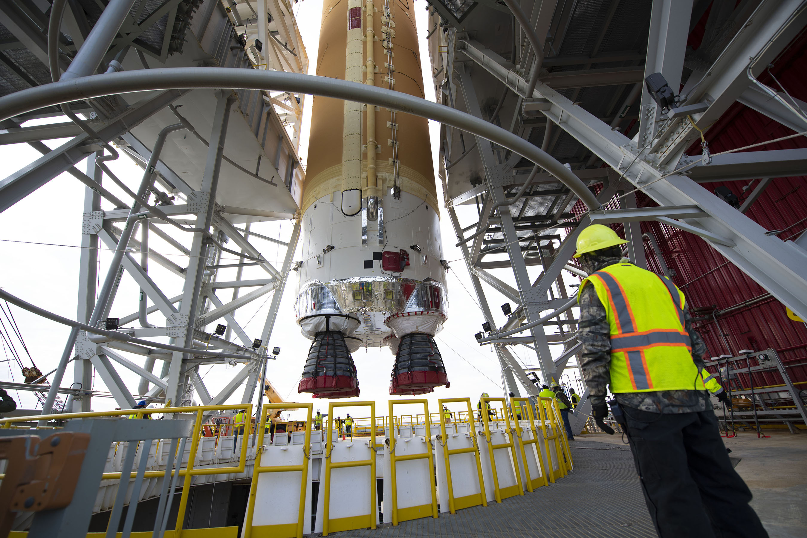 Photo from SLS Core Stage Installation