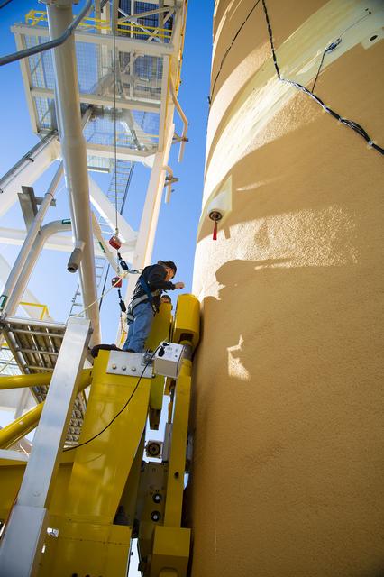 On Jan. 21-22, 2020, crews at Stennis Space Center lifted and installed the first core stage of NASA’s new Space Launch System (SLS) rocket onto the B-2 Test Stand. In upcoming months, a top-to-bottom, integrated series of Green Run tests will be conducted on the stage and its sophisticated systems. Following testing, the stage will be used to help launch the maiden Artemis I test mission of SLS and the Orion spacecraft. Through the Artemis program, NASA will send humans, including the first woman and next man, to the Moon to establish a sustainable presence.