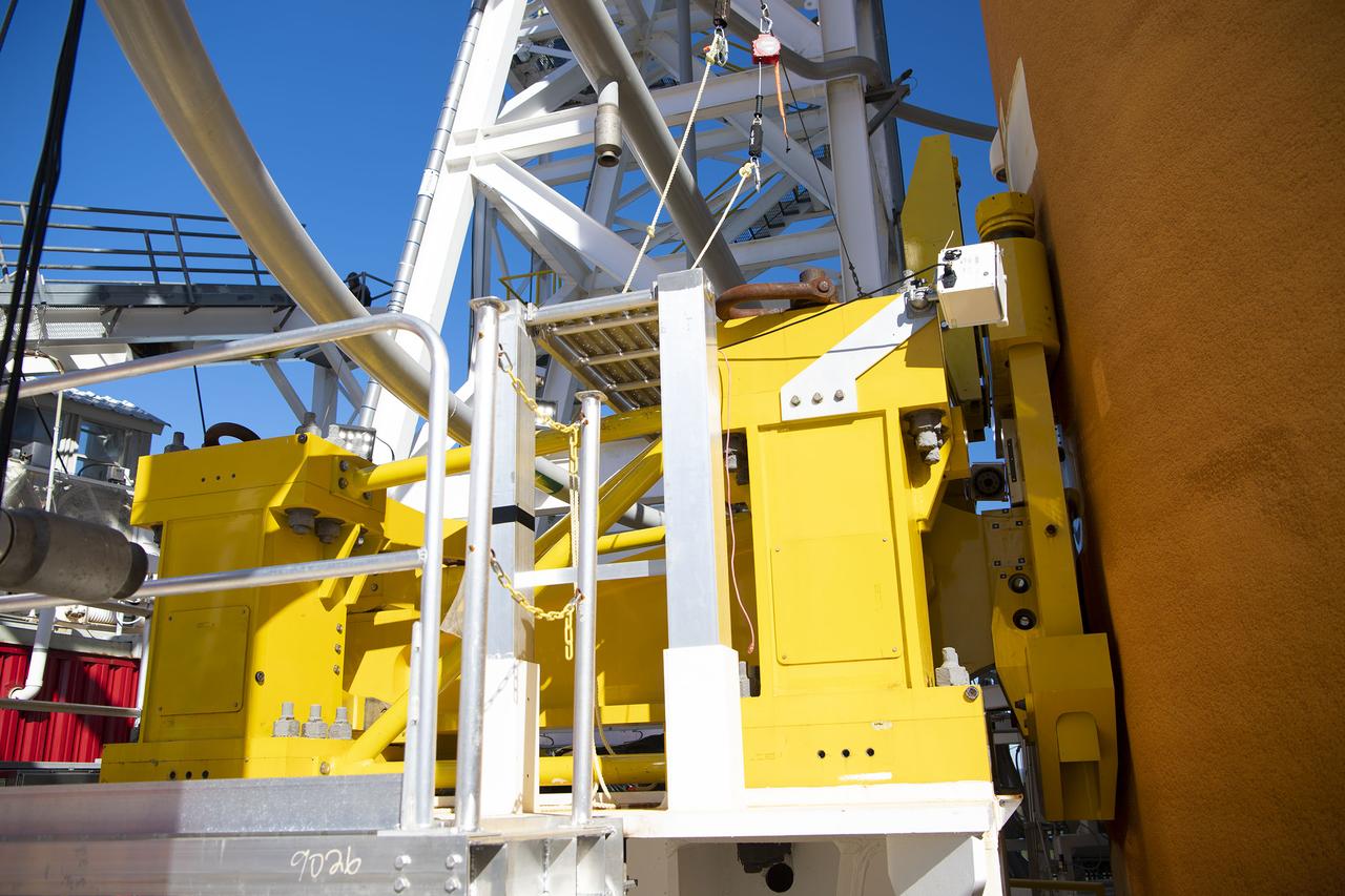 On Jan. 21-22, 2020, crews at Stennis Space Center lifted and installed the first core stage of NASA’s new Space Launch System (SLS) rocket onto the B-2 Test Stand. In upcoming months, a top-to-bottom, integrated series of Green Run tests will be conducted on the stage and its sophisticated systems. Following testing, the stage will be used to help launch the maiden Artemis I test mission of SLS and the Orion spacecraft. Through the Artemis program, NASA will send humans, including the first woman and next man, to the Moon to establish a sustainable presence.