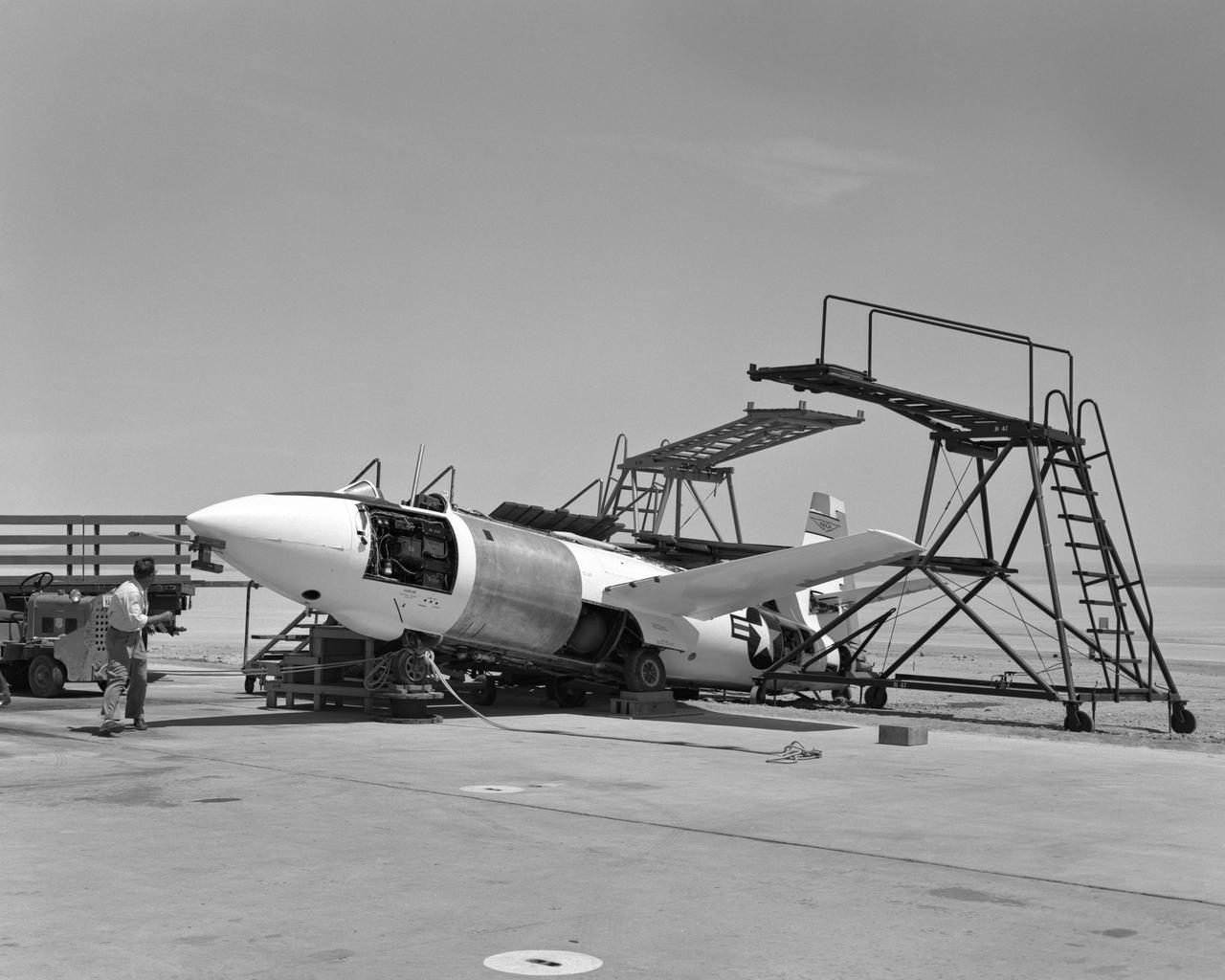 Bell X-1A ejection seat test setup
