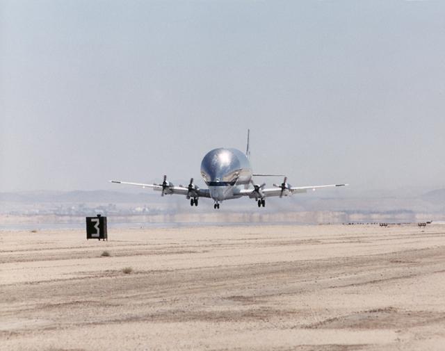 NASA image: X-38 vehicle #131R arrives at NASA Dryden via NASA'S Super Guppy transport aircraft