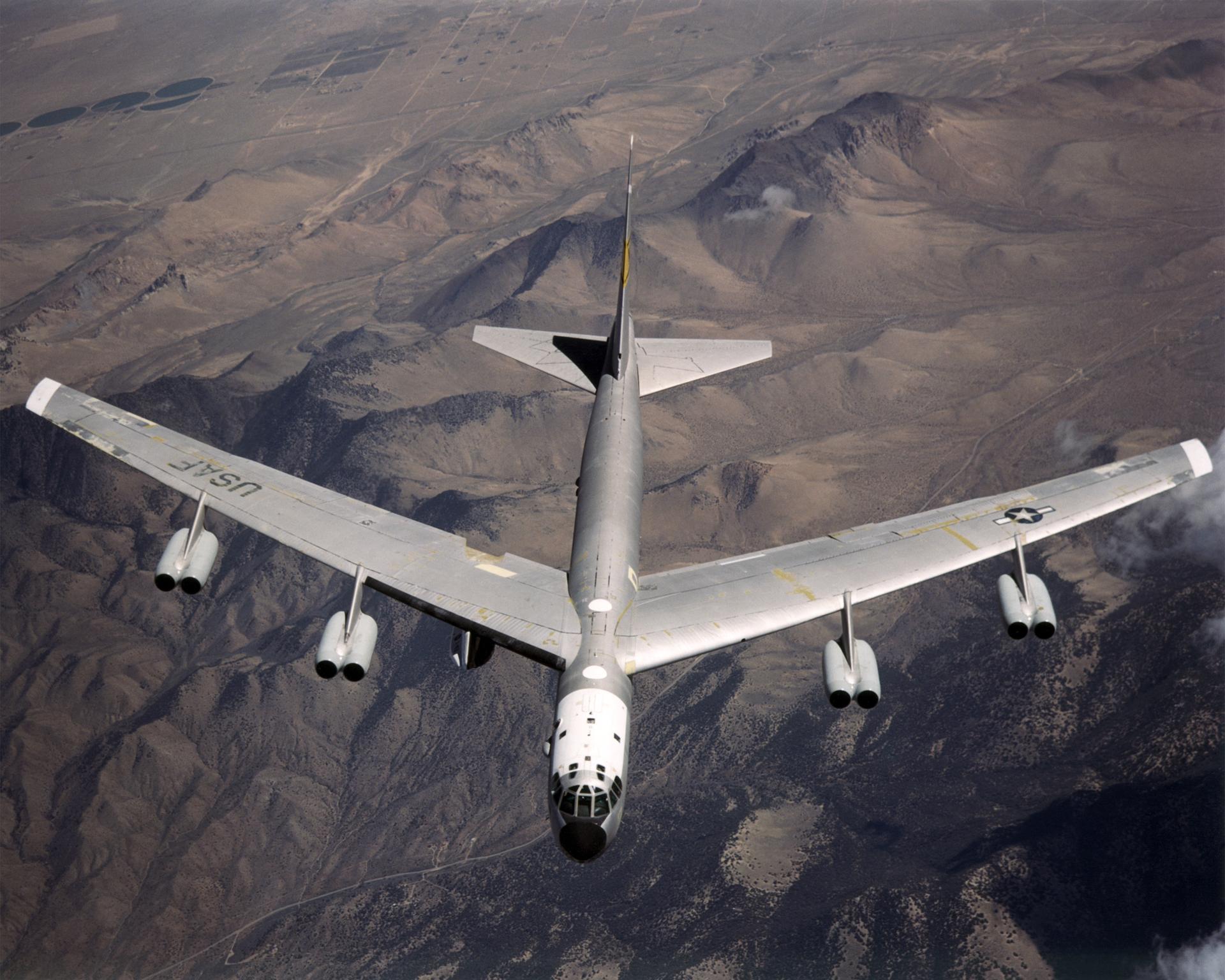 B-52 aircraft in flight.