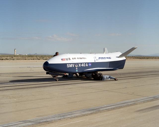 NASA image: X-40A on runway after Free Flight #2A
