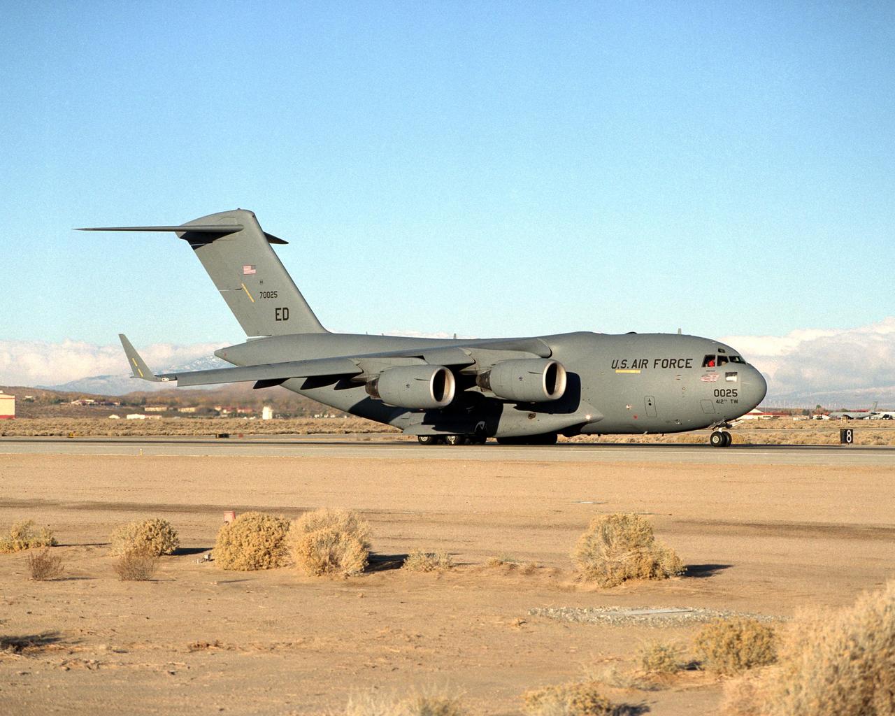 The Air Force provided a C-17 Globemaster III for use in the Vehicle Integrated Propulsion Research (VIPR) effort. Researchers are using the airplane for ground testing of new engine health monitoring technologies.