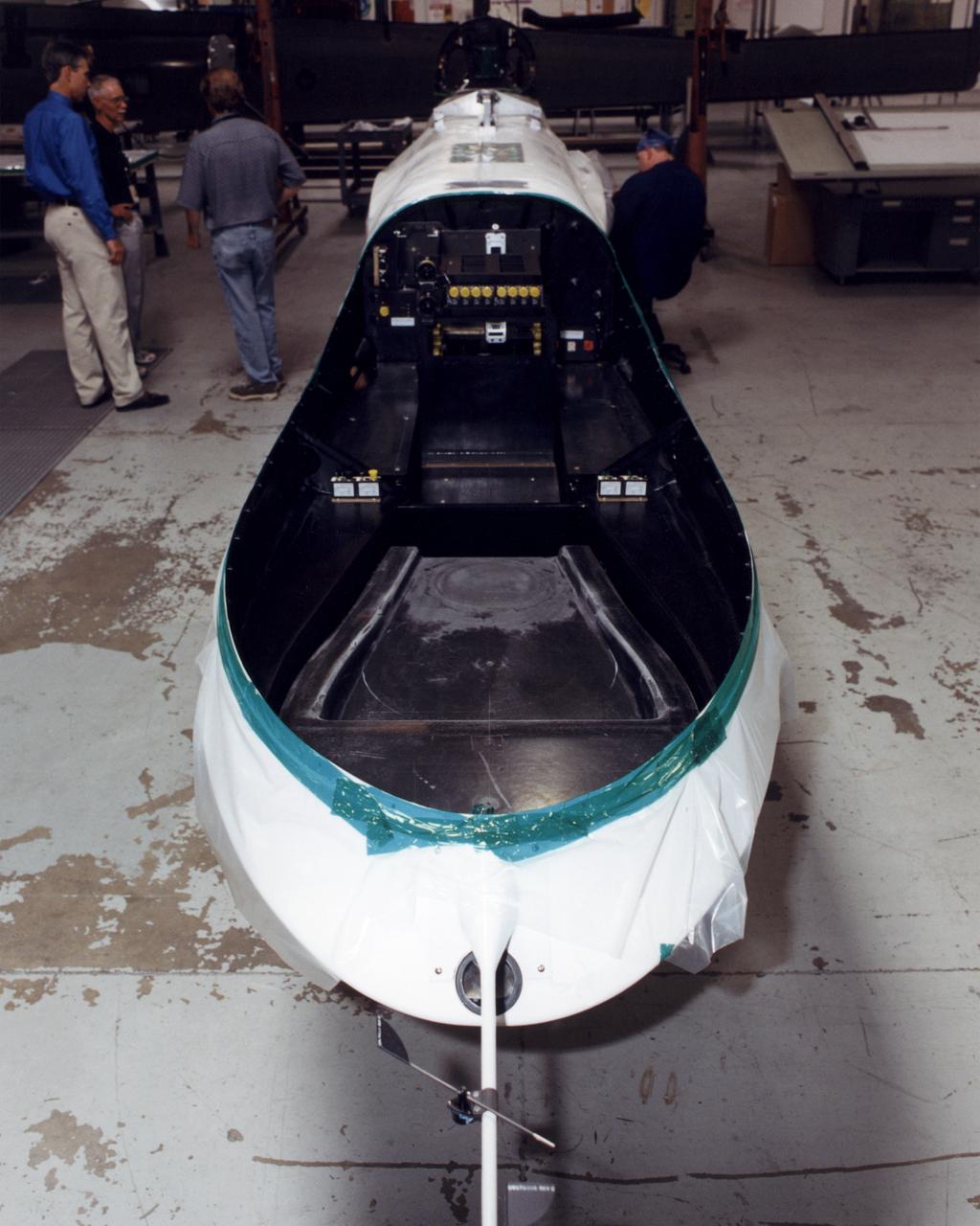 The payload bay in the nose of NASA's Altair unmanned aerial vehicle (UAV) will be able to carry up to 700 lbs. of sensors, imaging equipment and other instruments for Earth science missions.