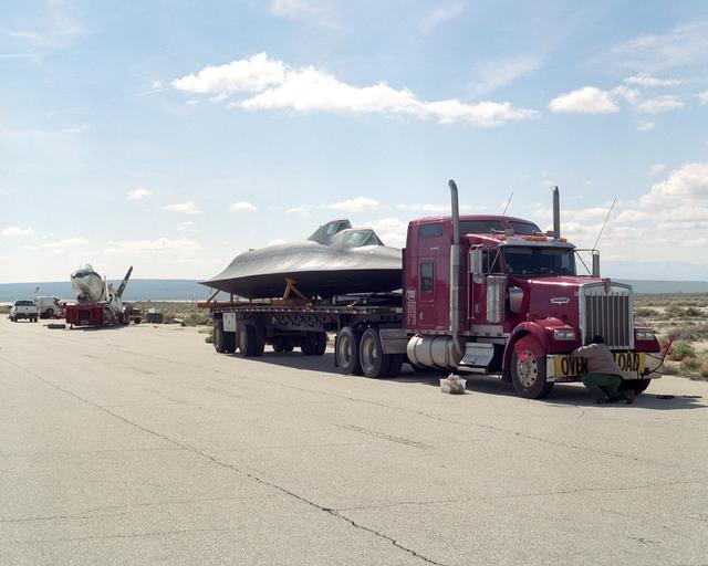 NASA image: NASA's SR-71B and F-18 HARV aircraft left Edwards Air Force Base, Calif., on March 24, 2003