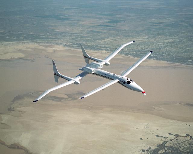 NASA image: Proteus in flight over Rosamond Dry lakebed