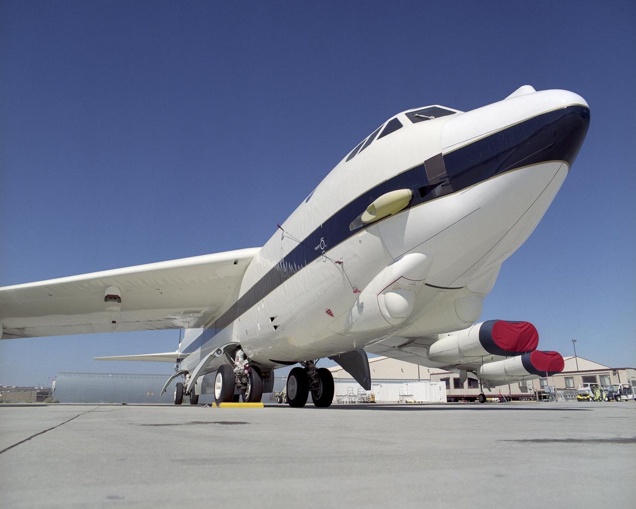 NASA's new B-52H is seen here on the ramp at the Dryden Flight Research Center, Edwards, California.