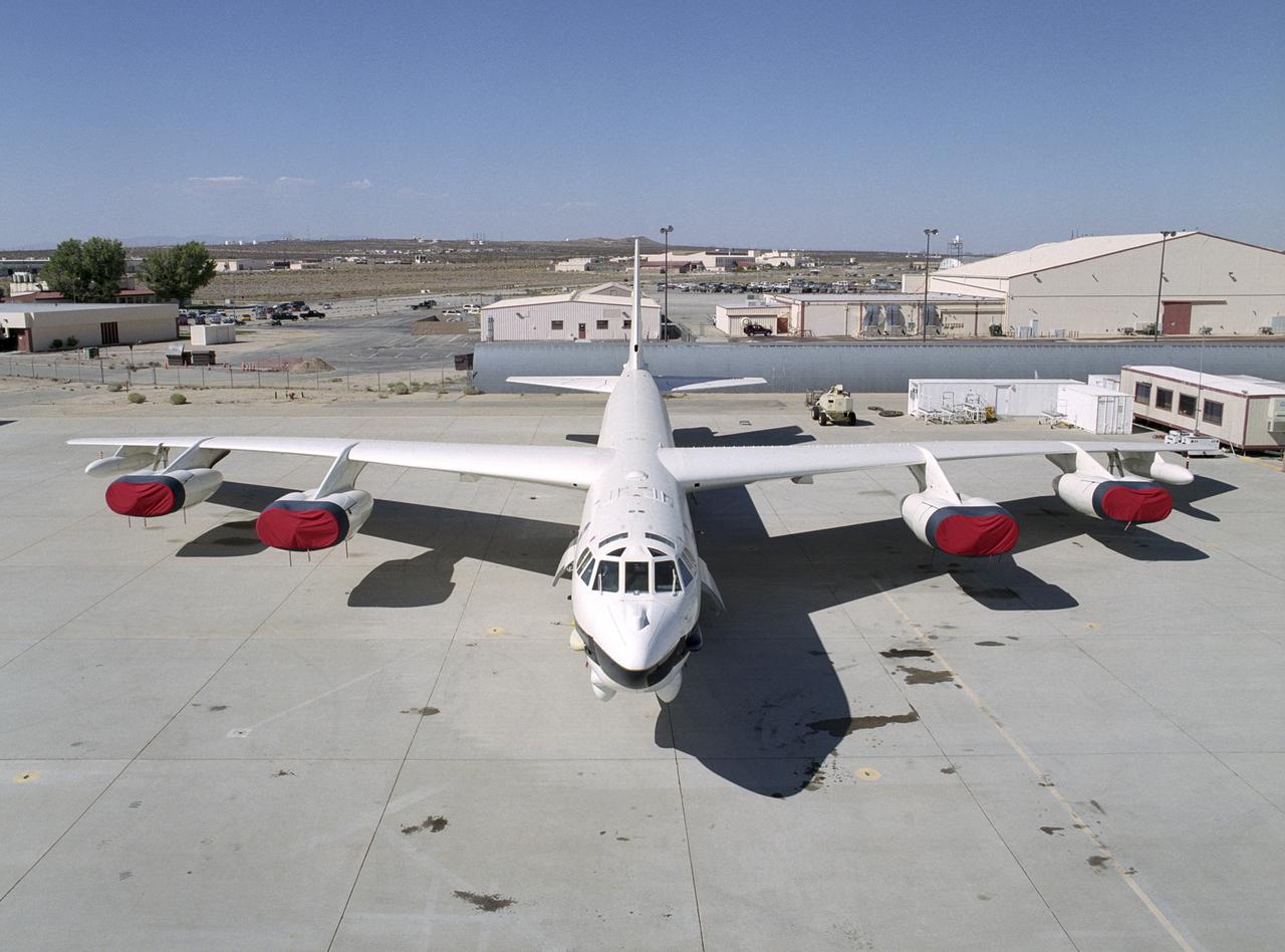 NASA's new B-52H is seen here on the ramp at the Dryden Flight Research Center, Edwards, California.