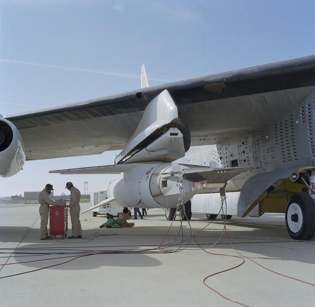 NASA image: NASA B-52B Carries Pegasus Booster, X-43A Aircraft