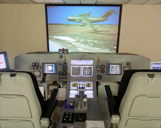 NASA image: The C-17 simulator at NASA's Dryden Flight Research Center, Edwards, California
