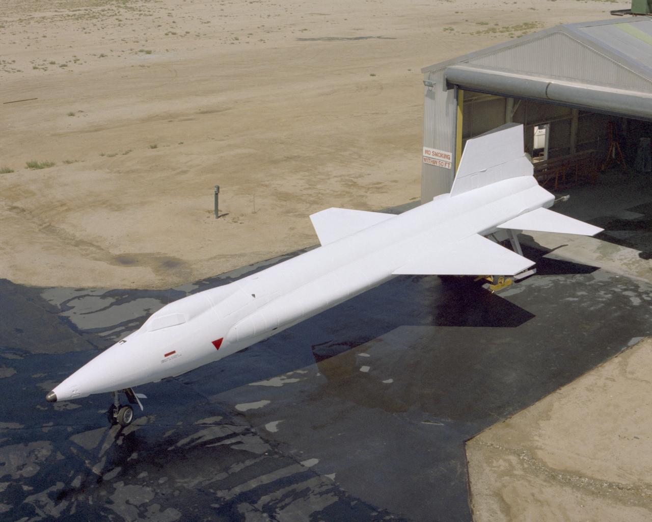 X-15A-2 is rolled out of the paint shop after having the full scale ablative applied. In June 1967, the X-15A-2 rocket-powered research aircraft received a full-scale ablative coating to protect the craft from the high temperatures associated with hypersonic flight (above Mach 5). This pink eraser-like substance, applied to the X-15A-2 aircraft (56-6671), was then covered with a white sealant coat before flight. This coating would help the #2 aircraft reach the record speed of 4,520 mph (Mach 6.7).