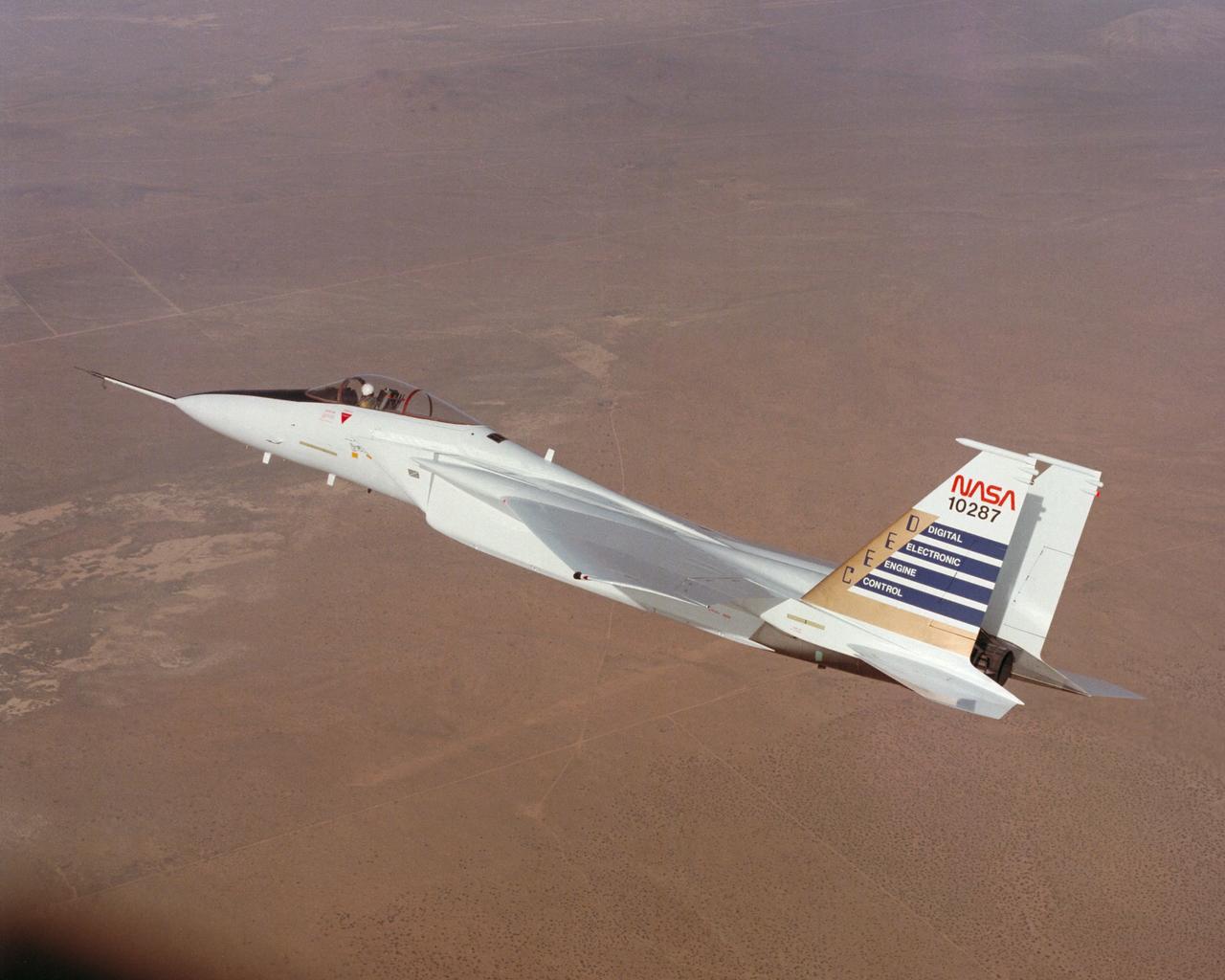 Digital Electronic Engine Control F-15A #287 in flight.