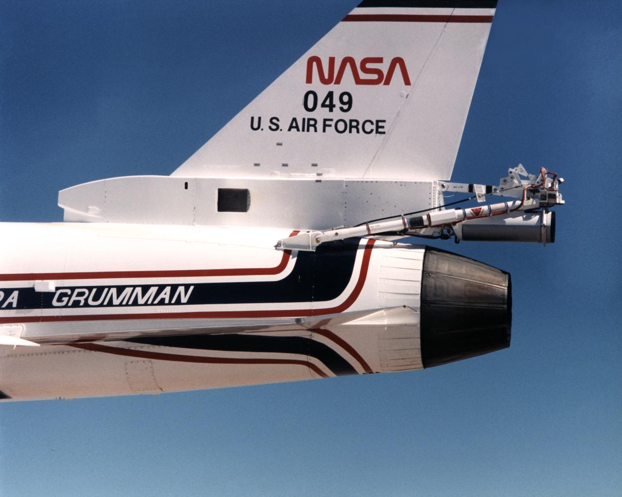 Because the number two X-29 at NASA's Ames-Dryden Flight Research Facility (later the Dryden Flight Research Center) flew at higher angles of attack than the number one aircraft, it required a spin chute system for safety. The system deployed a parachute for recovery of the aircraft if it inadvertently entered an uncontrolled spin. Most of the components of the spin chute system were located on a truss at the aft end of the aircraft. In addition, there were several cockpit modifications to facilitate use of the chute. The parachute was made of nylon and was of the conical ribbon type.