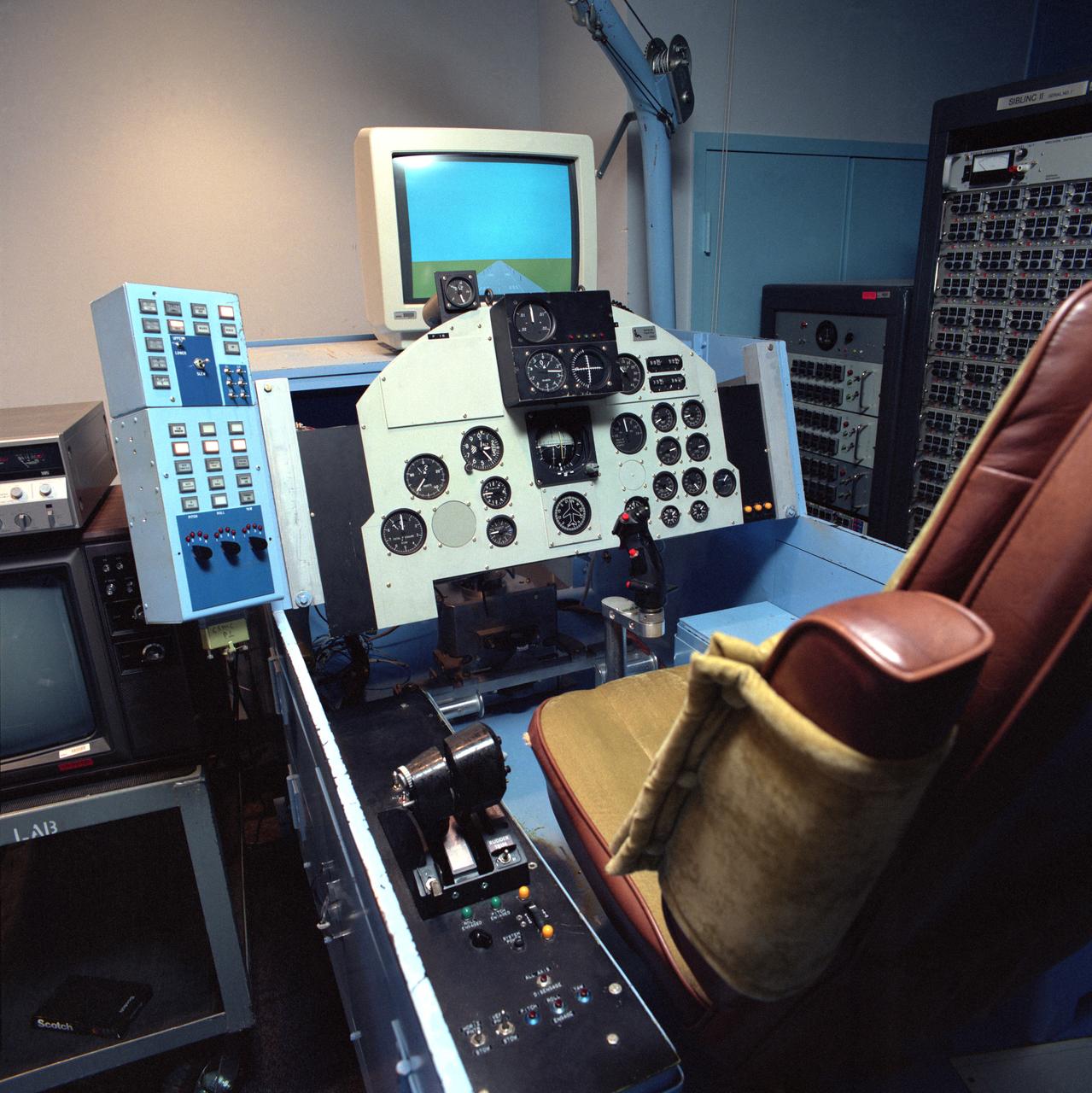 F-15 Propulsion Controlled Aircraft (PCA) simulation cockpit