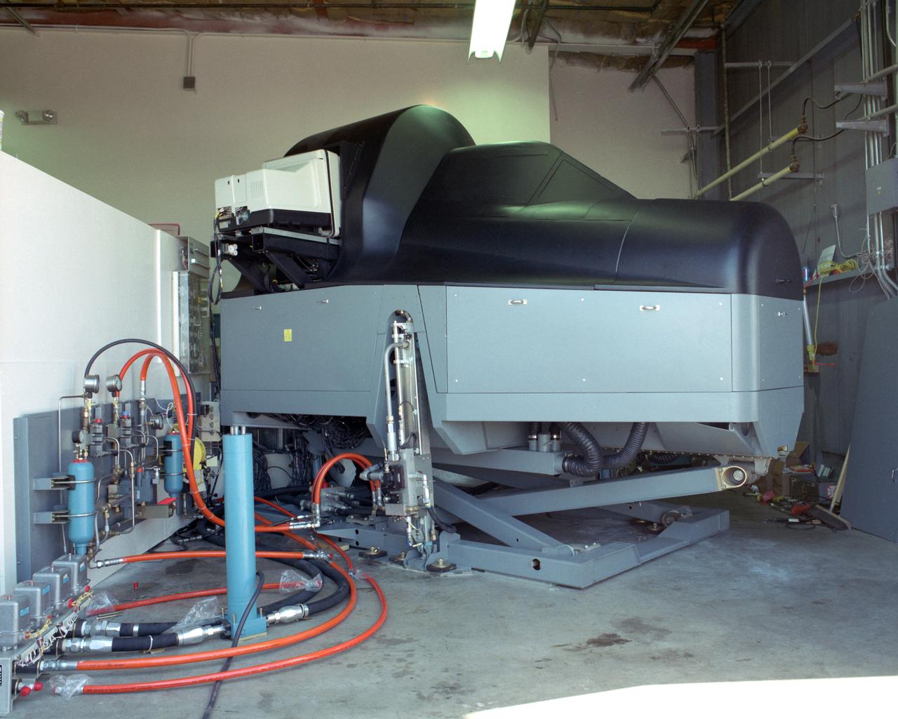 This moving base simulator was received in 1990 and is primarily a training and procedural trainer. It has been used in support of the SR-71 flight programs for many years.
