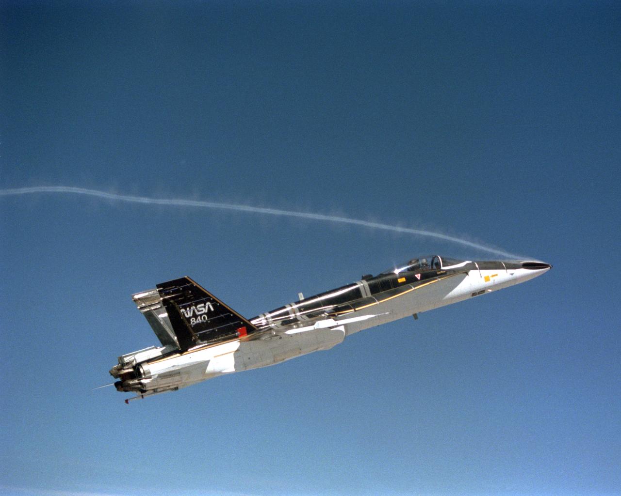 During the final phase of tests with the HARV, Dryden technicians installed nose strakes, which were panels that fitted flush against the sides of the forward nose. When the HARV was at a high alpha, the aerodynamics of the nose caused a loss of directional stability. Extending one or both of the strakes results in strong side forces that, in turn, generated yaw control. This approach, along with the aircraft's Thrust Vectoring Control system, proved to be stability under flight conditions in which conventional surfaces, such as the vertical tails, were ineffective.